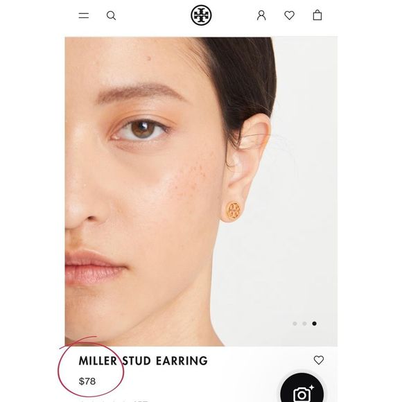 New Tory Burch Miller 18k Gold-Plated Stud Earrings in Gold $78 - Picture 7 of 14